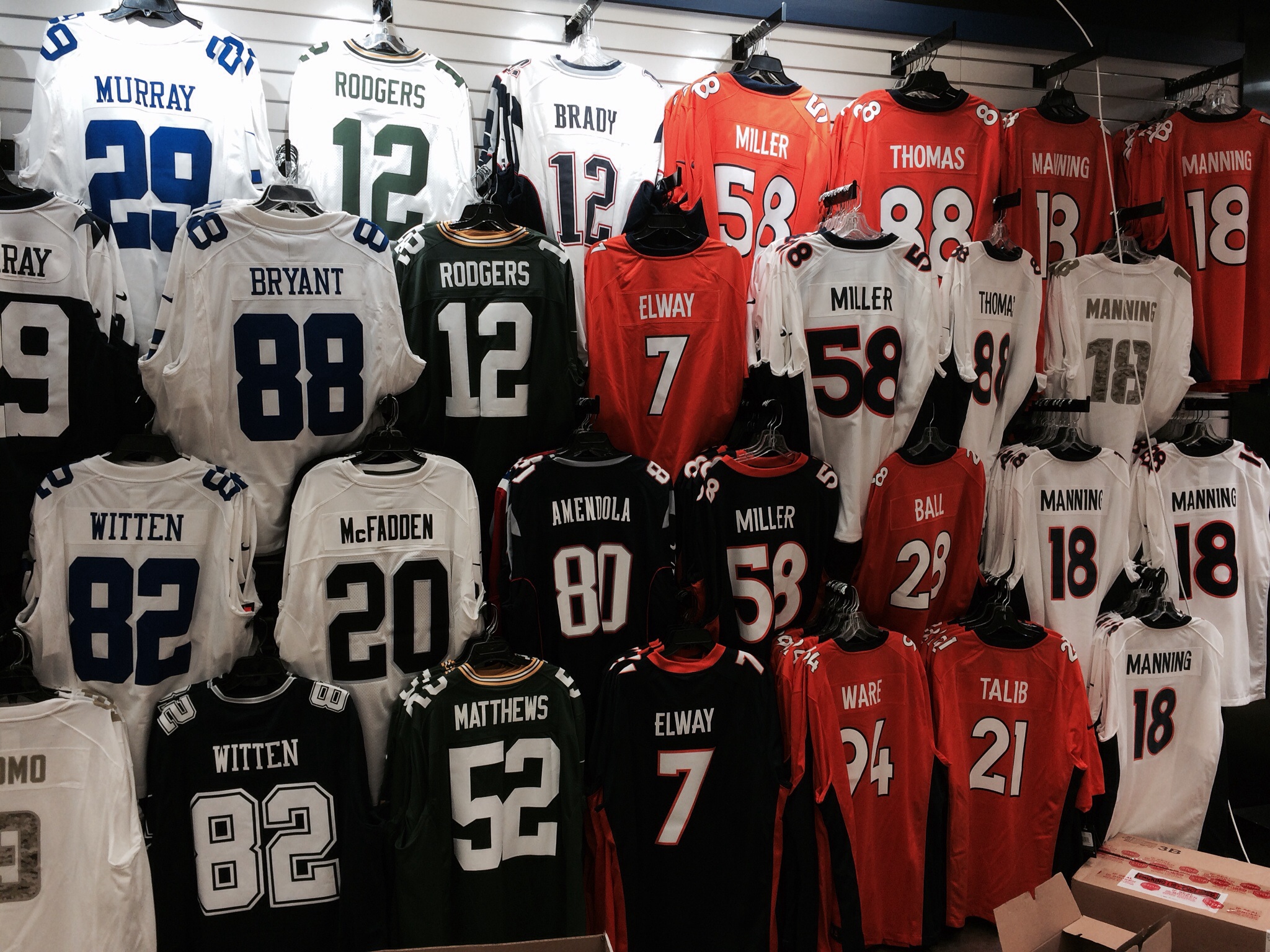 nfl shop in the mall