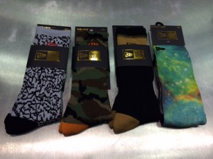 New Era branded socks are running with specific hat styles they are producing.