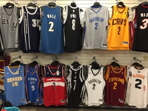 There are a wide variety of jerseys to choose from at the Pro Image Sports at the Fort Meade Exchange. 