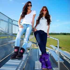 Twin sister's Kathleen & Kristina Cuce developed a complete line of women's footwear donning team logos that have been a big hit, because, as they say, they found, "Where fashion meets passion."