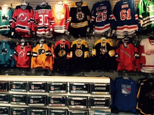 Betz has a broad assortment of jerseys from the NHL (pictured), NFL, NBA and MLB.